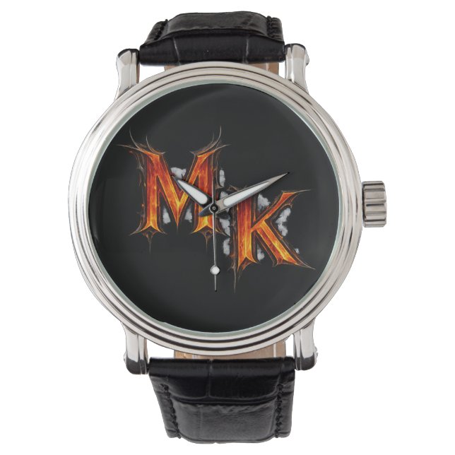 MK Infernaal Gothisch Embleem Horloge (Voorkant)