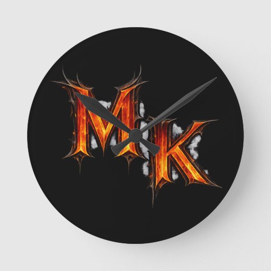 MK Infernaal Gotisch Embleem Ronde Klok (Voorkant)