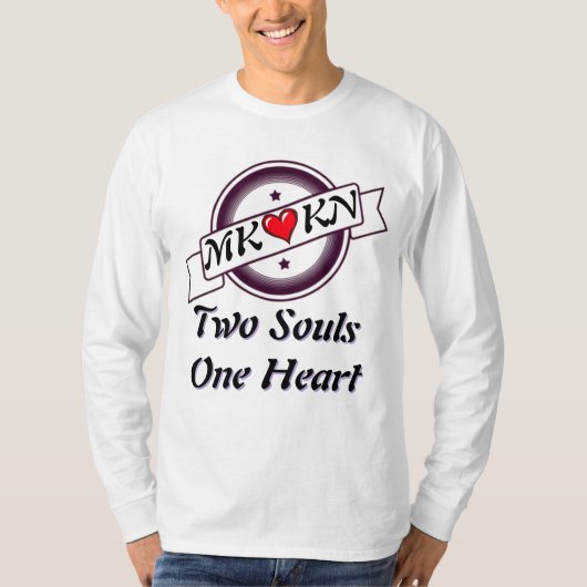 MK ♥ KN Two Souls One Heart T-shirt met lange mouw (Voorkant)