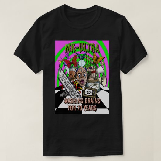 MK Ultra Wasbreinen voor 70 jaar T-shirt (Design voorkant)