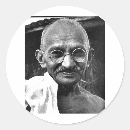 MKGandhi Ronde Sticker (Voorkant)