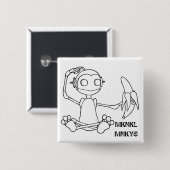 MKNKL MNKYS-pin Vierkante Button 5,1 Cm (Voorkant /achterkant)