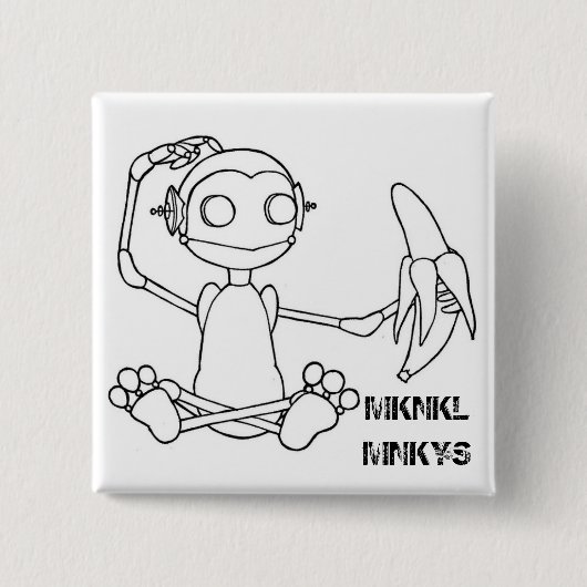 MKNKL MNKYS-pin Vierkante Button 5,1 Cm (Voorkant)
