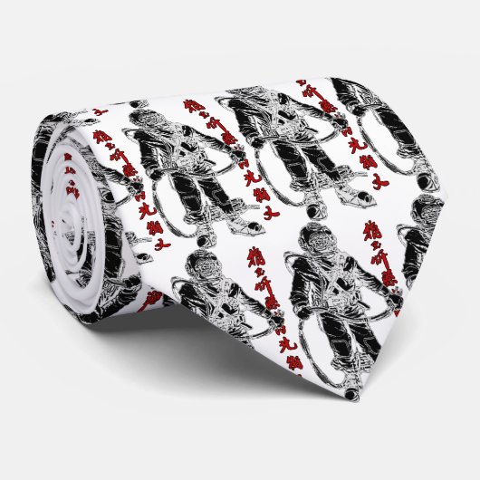 MKV-stropdas met Aziatisch script Stropdas (Opgerold)