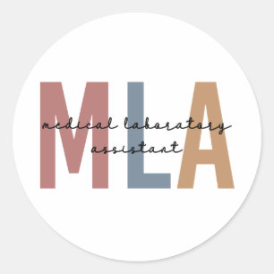 MLA Medical Laboratory Assistant Ronde Sticker