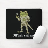 M'lady Said Yes Funny Frog Couple Matching Muismat (Met muis)