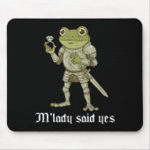 M'lady Said Yes Funny Frog Couple Matching Muismat (Voorkant)