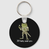M'lady Said Yes Funny Frog Couple Matching  Sleutelhanger (Voorkant)
