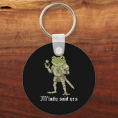 M'lady Said Yes Funny Frog Couple Matching Sleutelhanger (Voorkant)