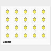Mlem-on Funny Lemon Fruit Pun Sticker (Vel)