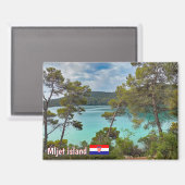 Mljet eiland in Kroatië, reizen Magneet (Voorkant / Achterkant)
