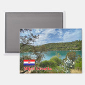 Mljet eiland in Kroatië, reizen Magneet (Voorkant / Achterkant)