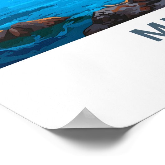 Mljet Kroatië Reisprint Poster (Hoek)