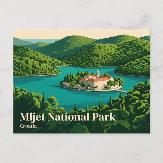 Mljet Nationaal Park Kroatië Briefkaart (Voorkant)