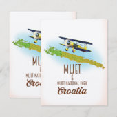 Mljet Nationaal Park Kroatië kaart (Voorkant / Achterkant)