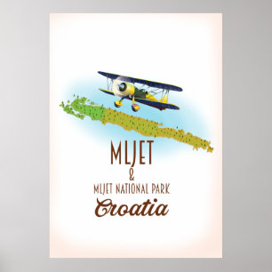 Mljet National Park Kroatië kaart Poster