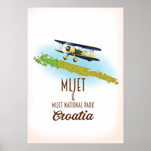 Mljet National Park Kroatië kaart Poster (Voorkant)