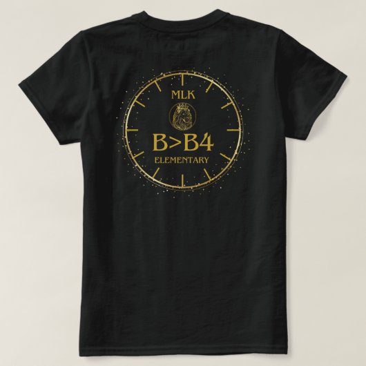"MLK B>B4 - Inspirerend T-shirt voor vrouwen" (Design achterkant)