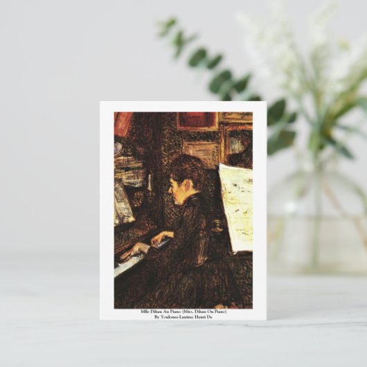 Mlle Dihau Au Piano Briefkaart (Staand voorkant)