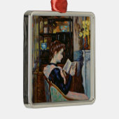 Mlle. Guillaumin reading, 1907 Metalen Ornament (Rechts)