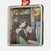 Mlle. Guillaumin reading, 1907 Metalen Ornament (Links)