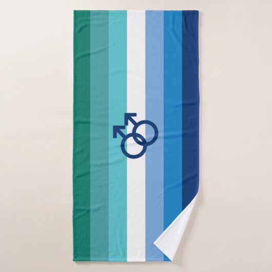 MLM Gay Male Pride Flag Badhanddoek (Badhanddoek)