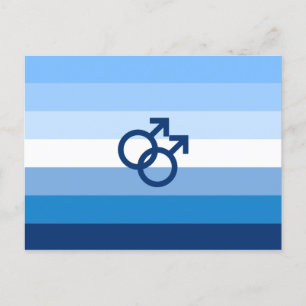 MLM Gay Male Pride Flag Briefkaart