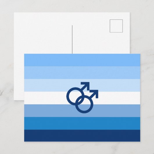 MLM Gay Male Pride Flag Briefkaart (Voorkant / Achterkant)
