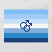 MLM Gay Male Pride Flag Briefkaart (Voorkant)