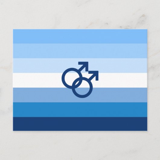MLM Gay Male Pride Flag Briefkaart (Voorkant)