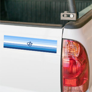 MLM Gay Male Pride Flag Bumpersticker