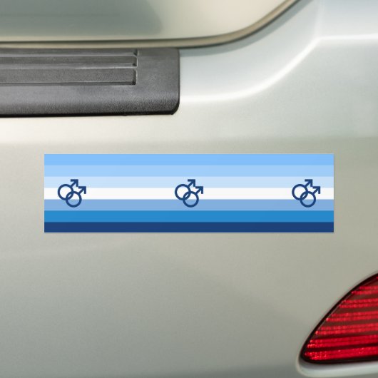 MLM Gay Male Pride Flag Bumpersticker (Op auto)