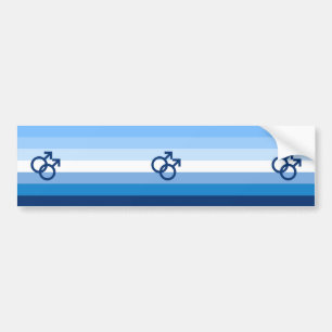 MLM Gay Male Pride Flag Bumpersticker