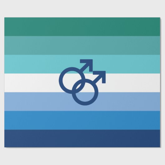 MLM Gay Male Pride Flag Cadeaupapier (Vlak)