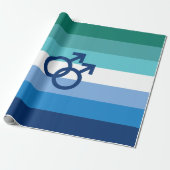 MLM Gay Male Pride Flag Cadeaupapier (Uitgerold)