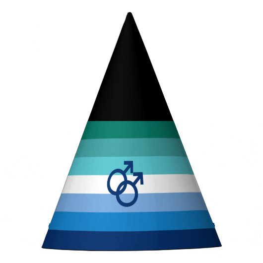 MLM Gay Male Pride Flag Feesthoedjes (Voorkant)