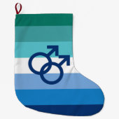 MLM Gay Male Pride Flag Grote Kerstsok (Voorkant)
