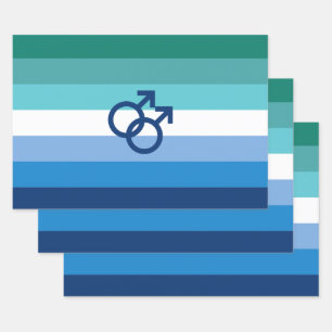 MLM Gay Male Pride Flag Inpakpapier Vel