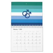 MLM Gay Male Pride Flag Kalender (Feb 2026)