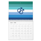 MLM Gay Male Pride Flag Kalender (Mar 2026)