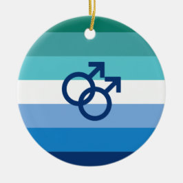 MLM Gay Male Pride Flag Keramisch Ornament