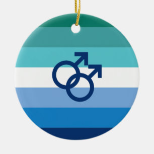 MLM Gay Male Pride Flag Keramisch Ornament
