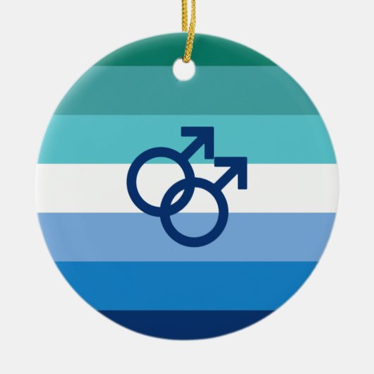 MLM Gay Male Pride Flag Keramisch Ornament (Voorkant)