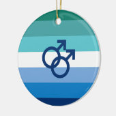 MLM Gay Male Pride Flag Keramisch Ornament (Links)