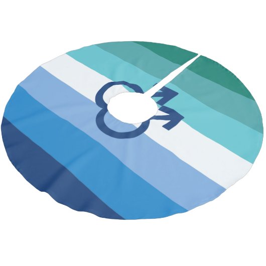 MLM Gay Male Pride Flag Kerstboom Rok (Gekanteld)