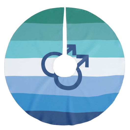 MLM Gay Male Pride Flag Kerstboom Rok (Voorkant)