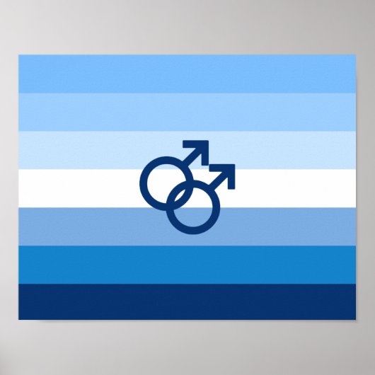 MLM Gay Male Pride Flag Poster (Voorkant)
