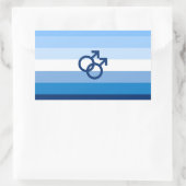 MLM Gay Male Pride Flag Rechthoekige Sticker (Tas)