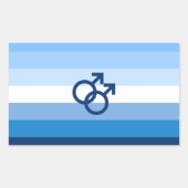 MLM Gay Male Pride Flag Rechthoekige Sticker (Voorkant)