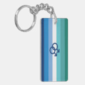 MLM Gay Male Pride Flag Sleutelhanger (Voorkant Links)